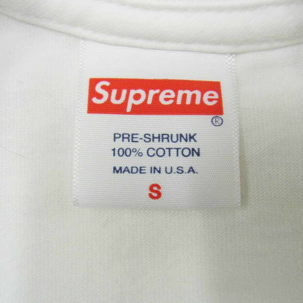 Supreme シュプリーム 22AW Warning Tee ワーニング ロゴ 半袖 Tシャツ ホワイト系 S【中古】