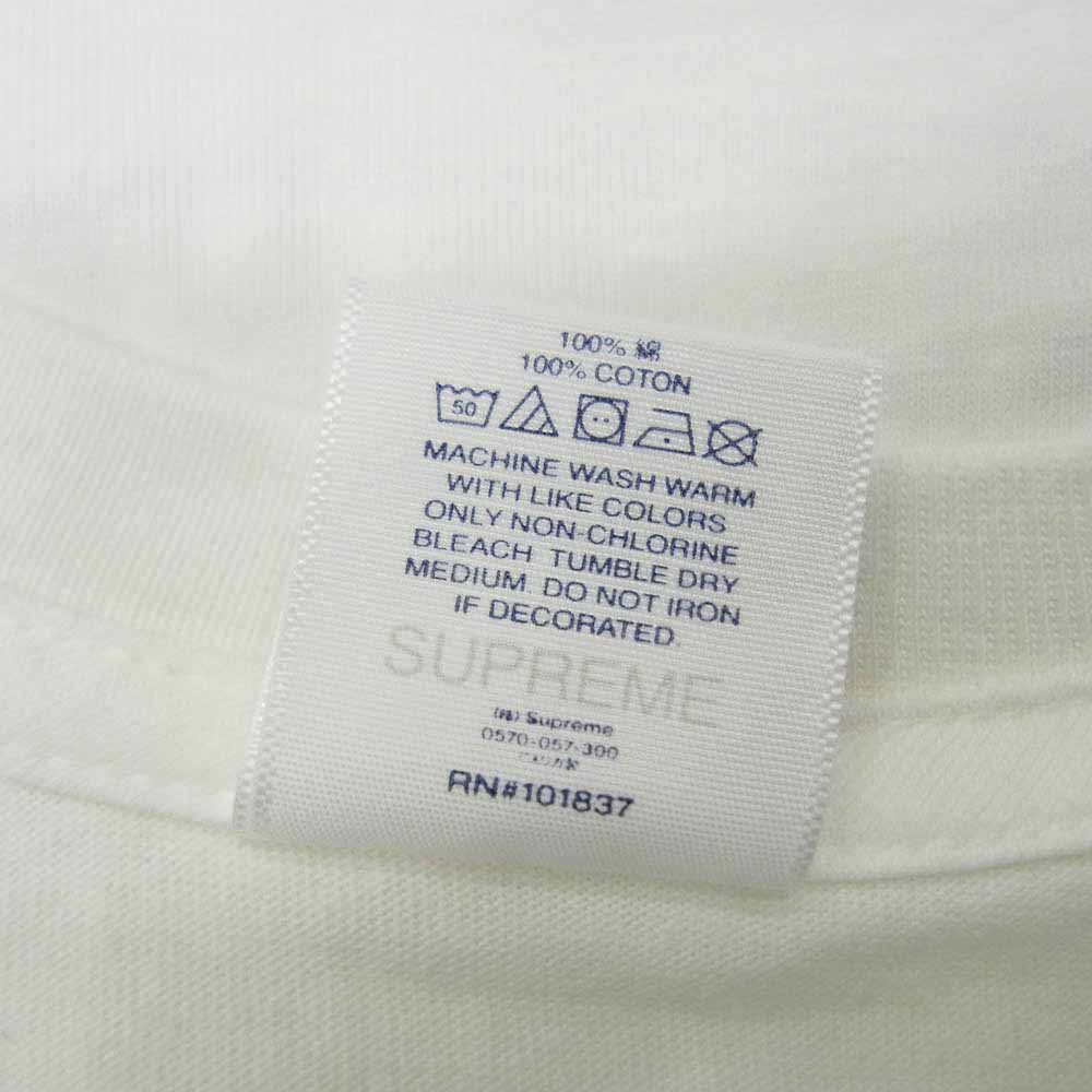 Supreme シュプリーム 22AW Warning Tee ワーニング ロゴ 半袖 Tシャツ ホワイト系 S【中古】