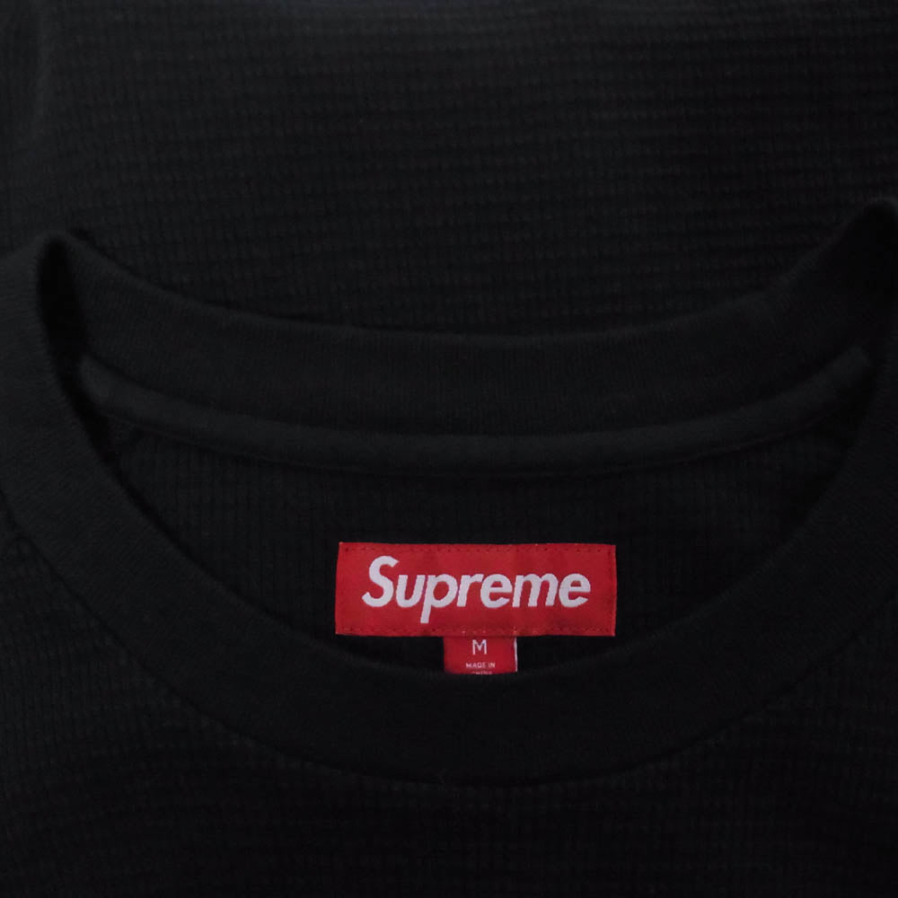 Supreme シュプリーム 24AW Stencil Thermal S/S Top ステンレスロゴ サーマル Tシャツ ブラック系 M【中古】