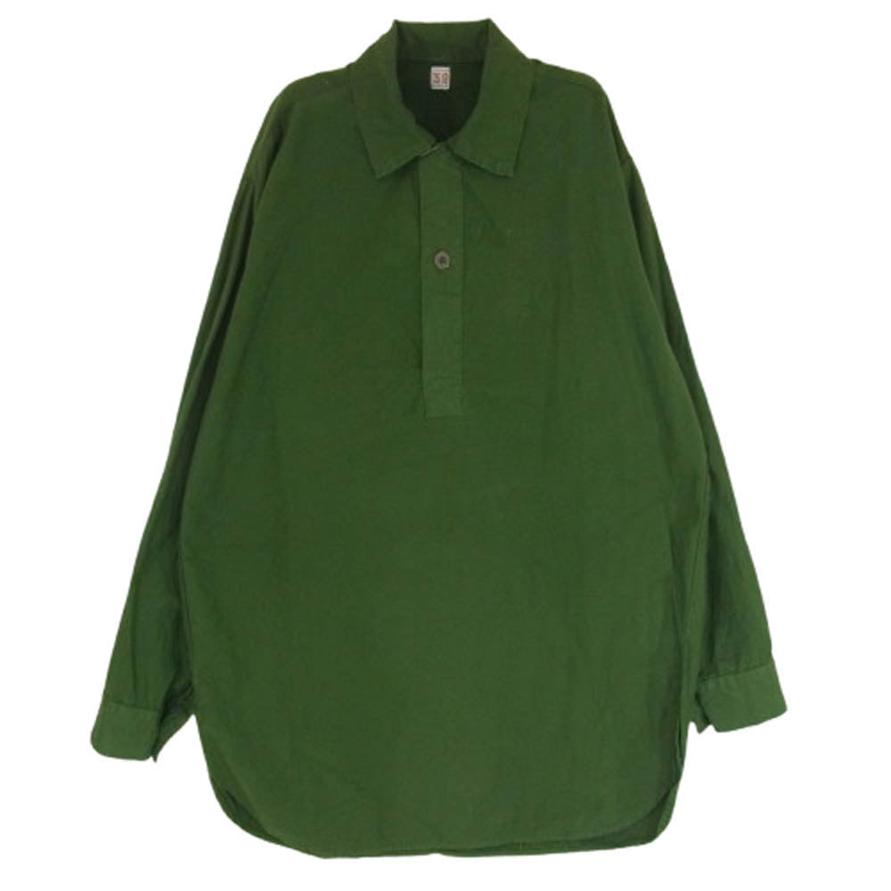 スウェーデン軍 M55 長袖 シャツ グリーン系 39【中古】