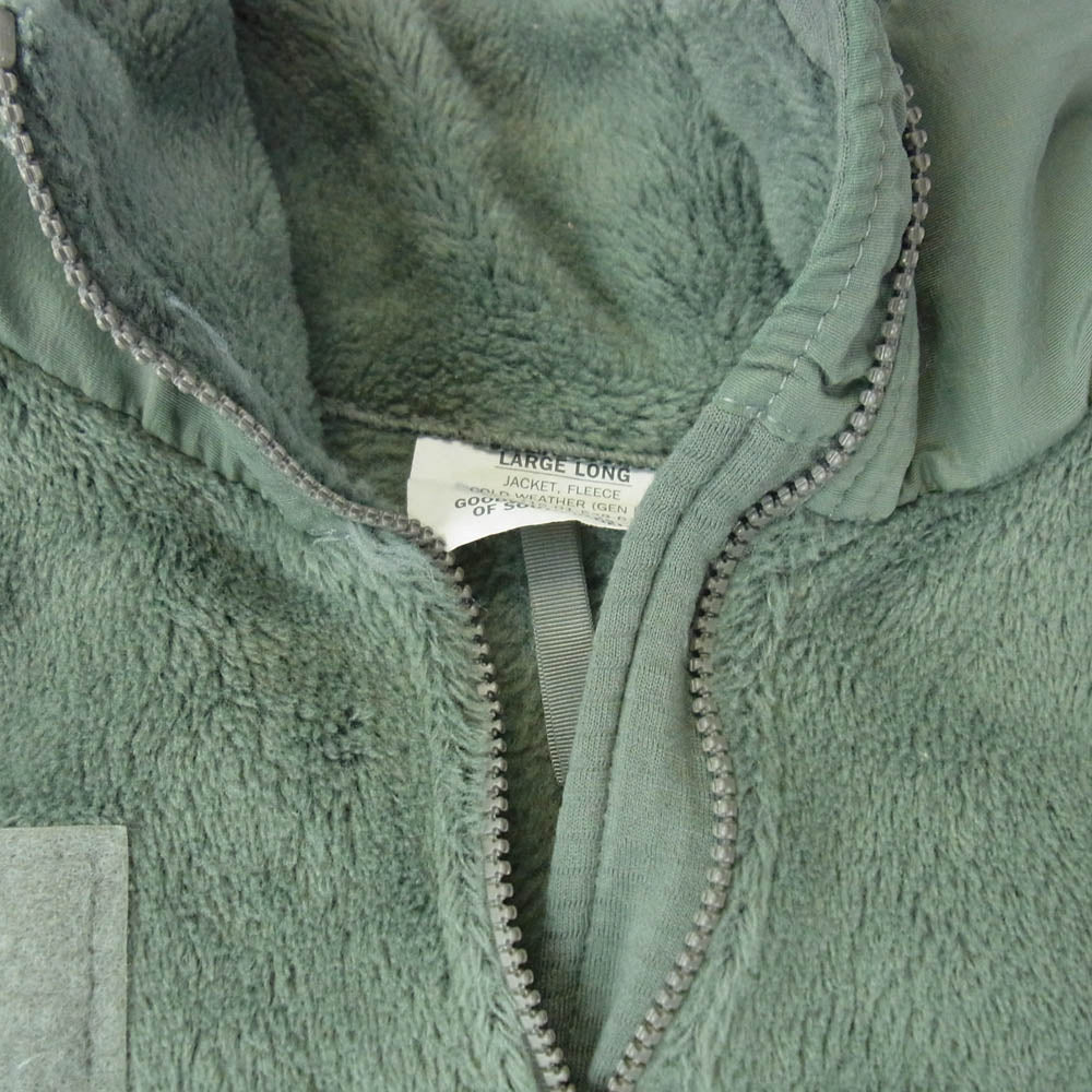 8415-01-538-6752 US ARMY ECWACS GEN3 LEVEL3 エクワックス フリース ジャケット モスグリーン系 L【中古】