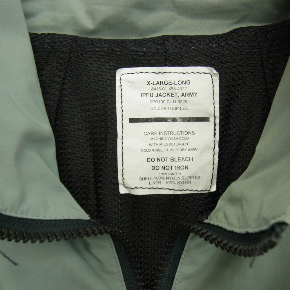 8415-01-465-4672 US ARMY IPFU ジップ ナイロン ジャケット グレー系 XL【中古】