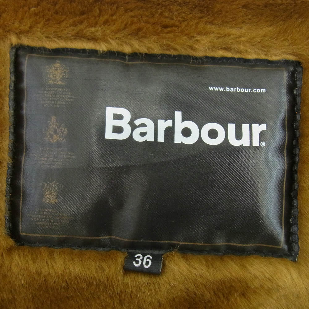 Barbour バブアー 1602078 リバーシブル ジップアップ ファーライナー ベスト ブラウン系 36【中古】