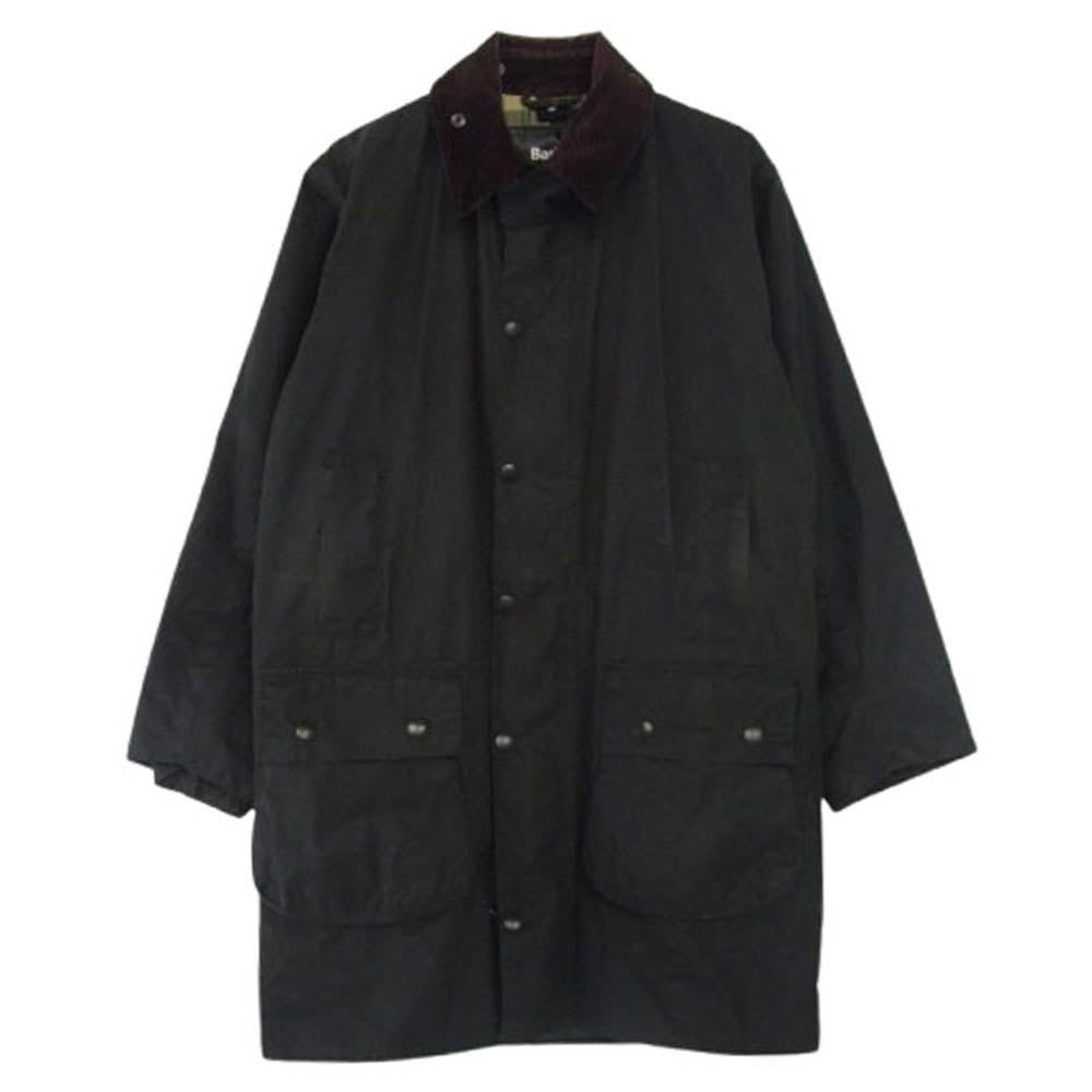 Barbour バブアー MWX0008SG91 BORDER JACKET ボーダー オイルド ワックス ジャケット カーキ系 36【中古】