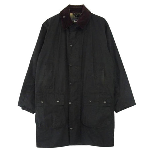 Barbour バブアー MWX0008SG91 BORDER JACKET ボーダー オイルド ワックス ジャケット カーキ系 36【中古】