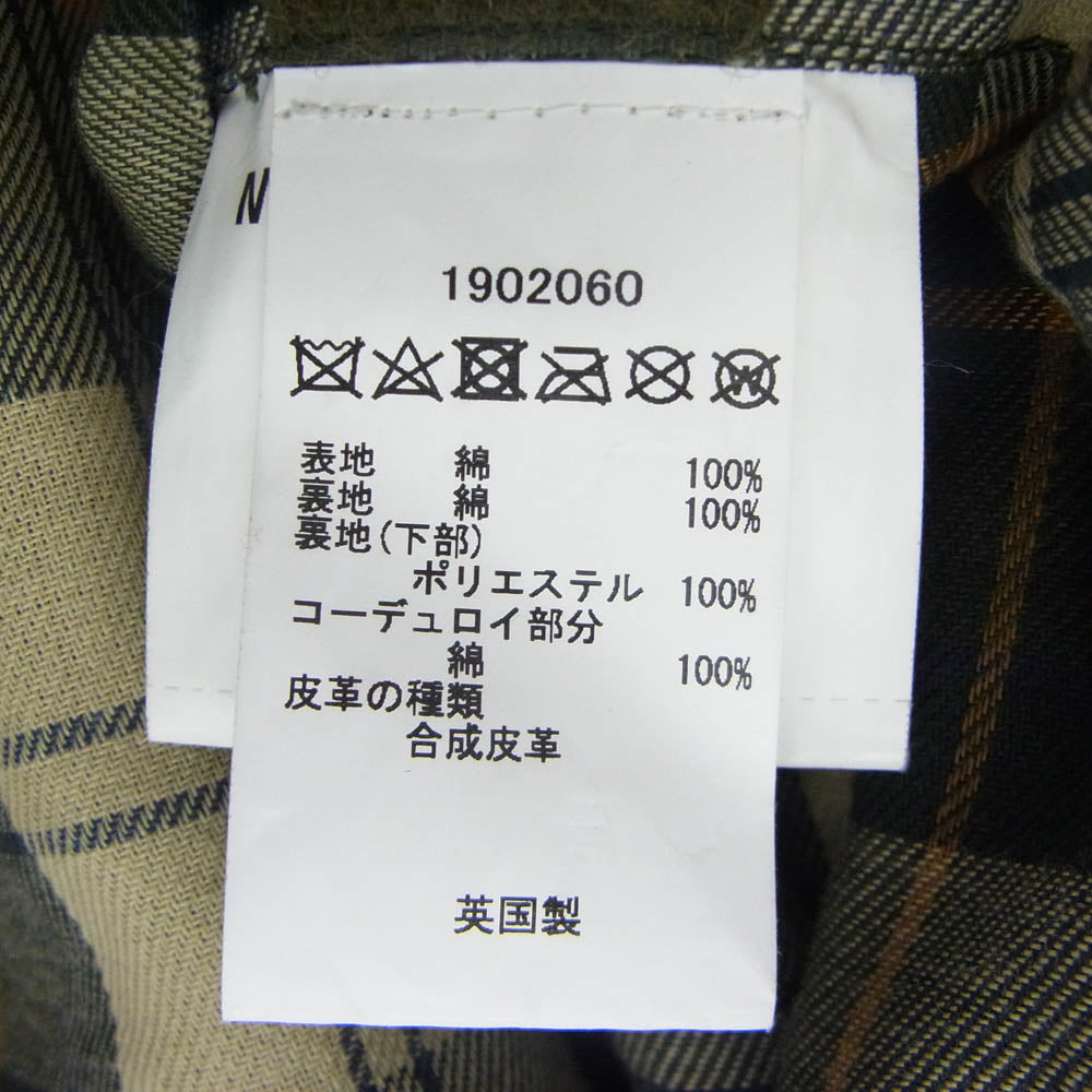 Barbour バブアー MWX0008SG91 BORDER JACKET ボーダー オイルド ワックス ジャケット カーキ系 36【中古】