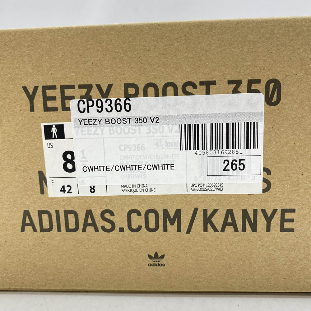 YEEZY BOOST イージーブースト Cp9366 350 V2 CREAM WHITE イージーブースト350 V2 クリームホワイト スニーカー ホワイト系 26.5cm【極上美品】【中古】