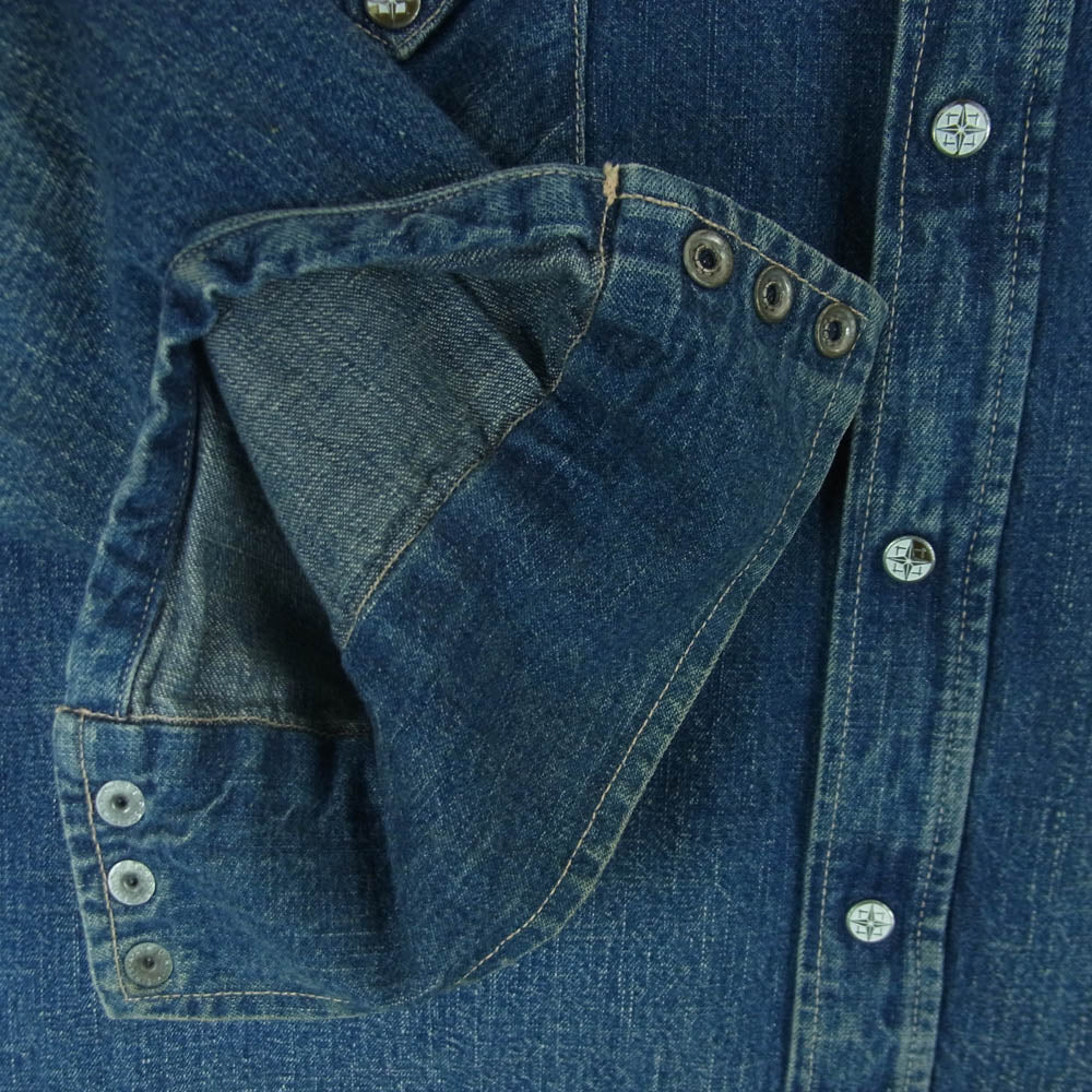 WAREHOUSE ウエアハウス WESTERN WEAR デニム ウエスタンシャツ インディゴブルー系 38【中古】