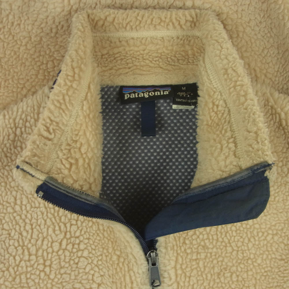 patagonia パタゴニア 01SS 23044 01年製 USA製 23044SP01 CLASSIC RETRO X VEST クラシック レトロX フリース ベスト ベージュ系 M【中古】