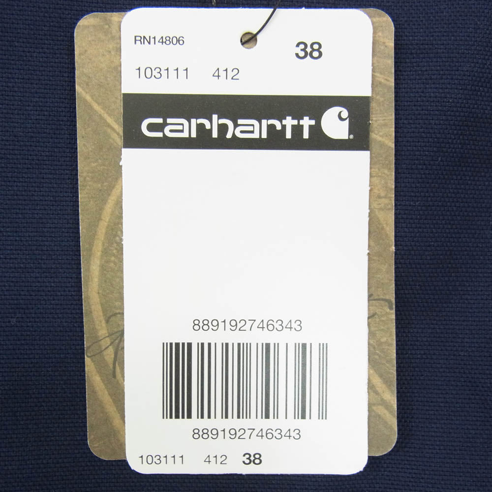 Carhartt カーハート コットンキャンバス ワーク ショーツ ハーフパンツ ネイビー系 38【中古】
