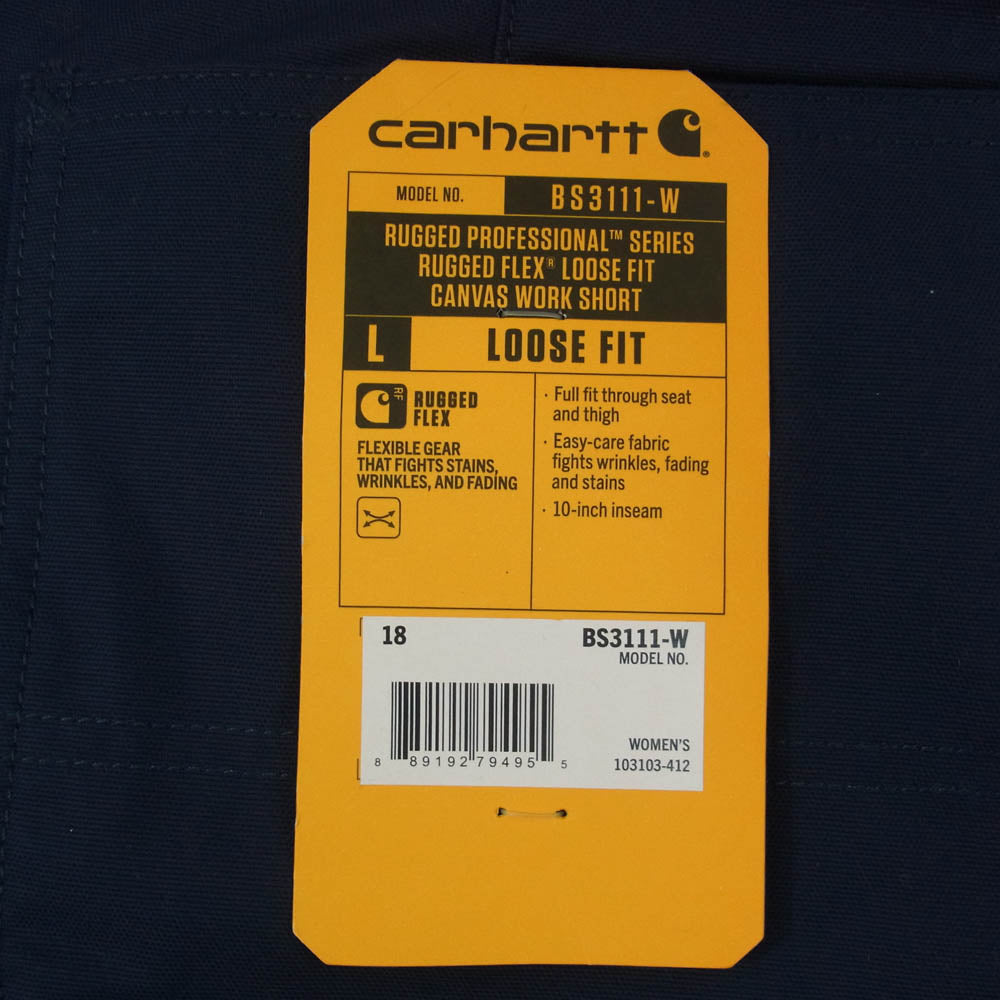 Carhartt カーハート BS3111-W Rugged Pro Series フレックス ルーズフィット コットンキャンバス ワーク ショーツ ハーフパンツ ネイビー系 18【極上美品】【中古】