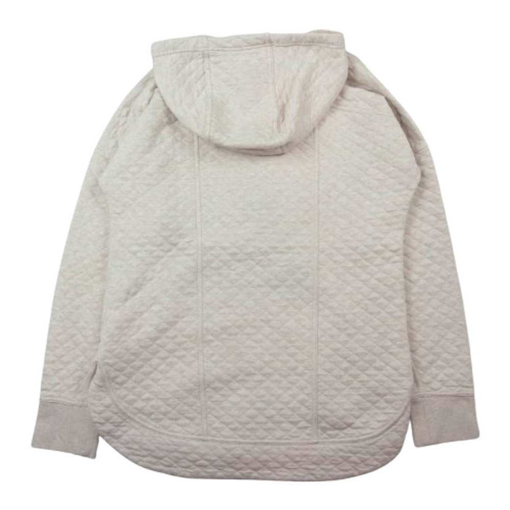 patagonia パタゴニア 18AW 25315 Women's Organic Cotton Quilt Hoody オーガニックコットン キルティング フーディー ジップ パーカー ホワイト系 S【中古】