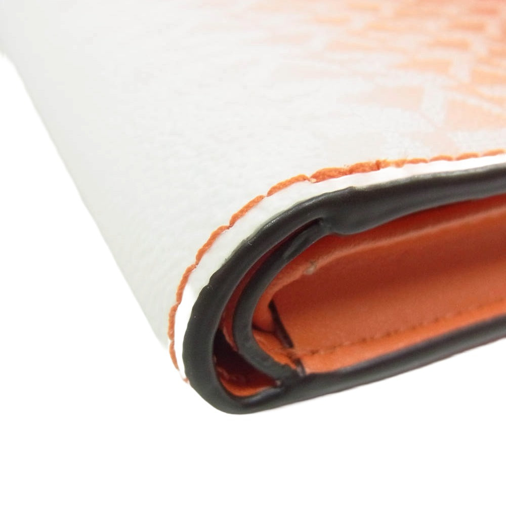 Michael Kors マイケルコース MKシグネチャー グラデーション ウォレット ポーチ オレンジ系【美品】【中古】