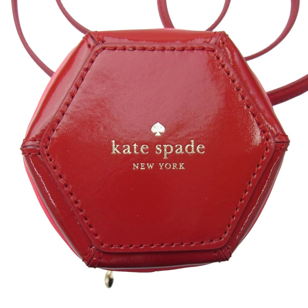 Kate Spade ケイトスペード ストロベリー 3D 苺ジャムモチーフ クロスボディ ショルダーバッグ レッド系【中古】