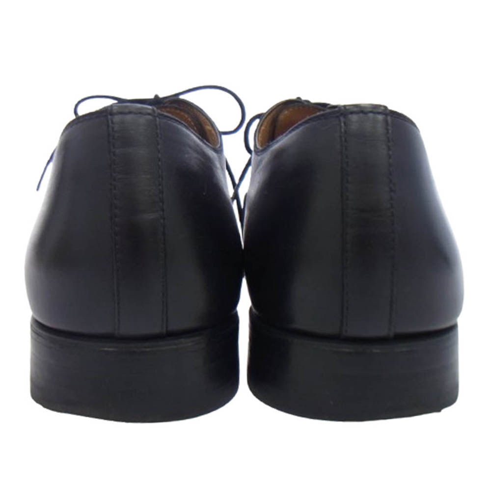 23334 ストレートチップ レースアップ カーフレザー 内羽根 ボロネーゼ ラバーソール レザー シューズ ブラック系 US9【中古】
