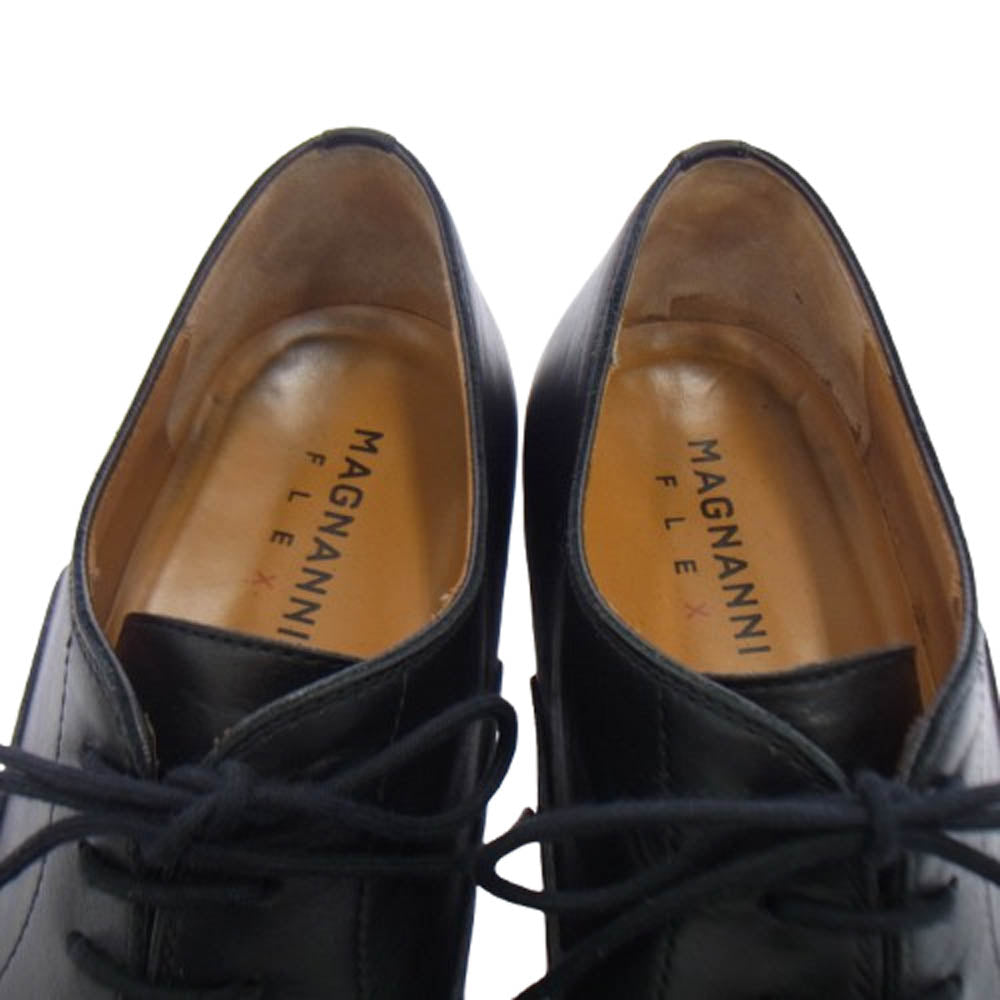 23334 ストレートチップ レースアップ カーフレザー 内羽根 ボロネーゼ ラバーソール レザー シューズ ブラック系 US9【中古】