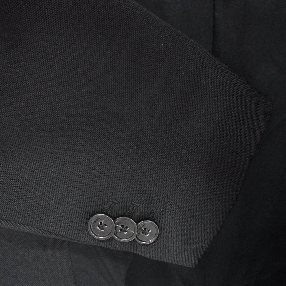 RAF SIMONS ラフシモンズ 22AW 222-M615B-30001-0099 Classic doublebrested coat with uniform pockets ダブルブレスト ロング コート ブラック系 46【美品】【中古】