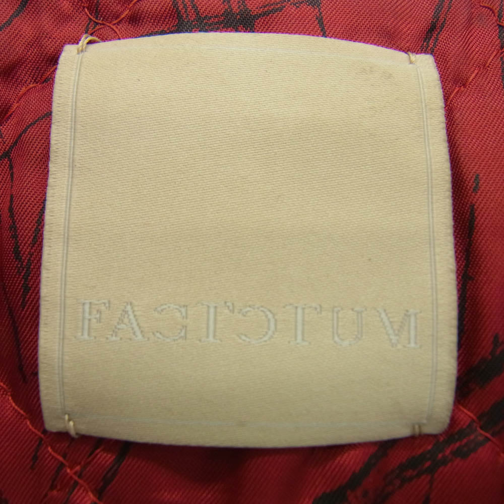FACTOTUM ファクトタム 127017 ダブルライダースジャケット レザー 羊革 シープスキン モスグリーン系 46【中古】