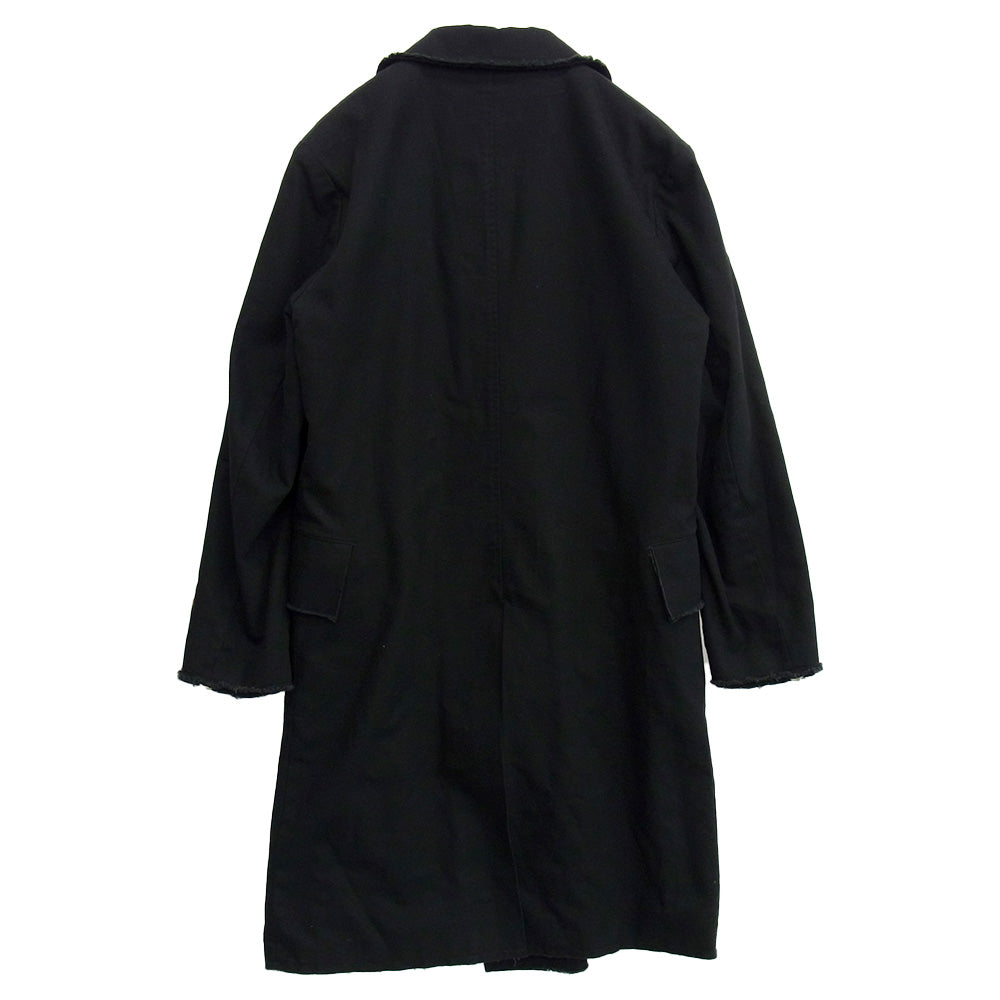 Paul Smith ポール・スミス PM-KS-63571 カットオフ キャンバス 裏地ウール レザーベルト トレンチコート ブラック系 M【中古】