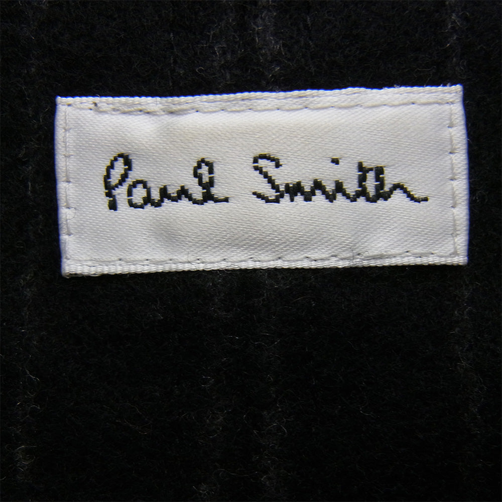 Paul Smith ポール・スミス PM-KS-63571 カットオフ キャンバス 裏地ウール レザーベルト トレンチコート ブラック系 M【中古】