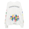 CHROME HEARTS クロムハーツ（原本無） MLTCOL CEM CRS L/S Tee マルチカラー セメタリークロス プリント 長袖カットソー ホワイト系 L【中古】