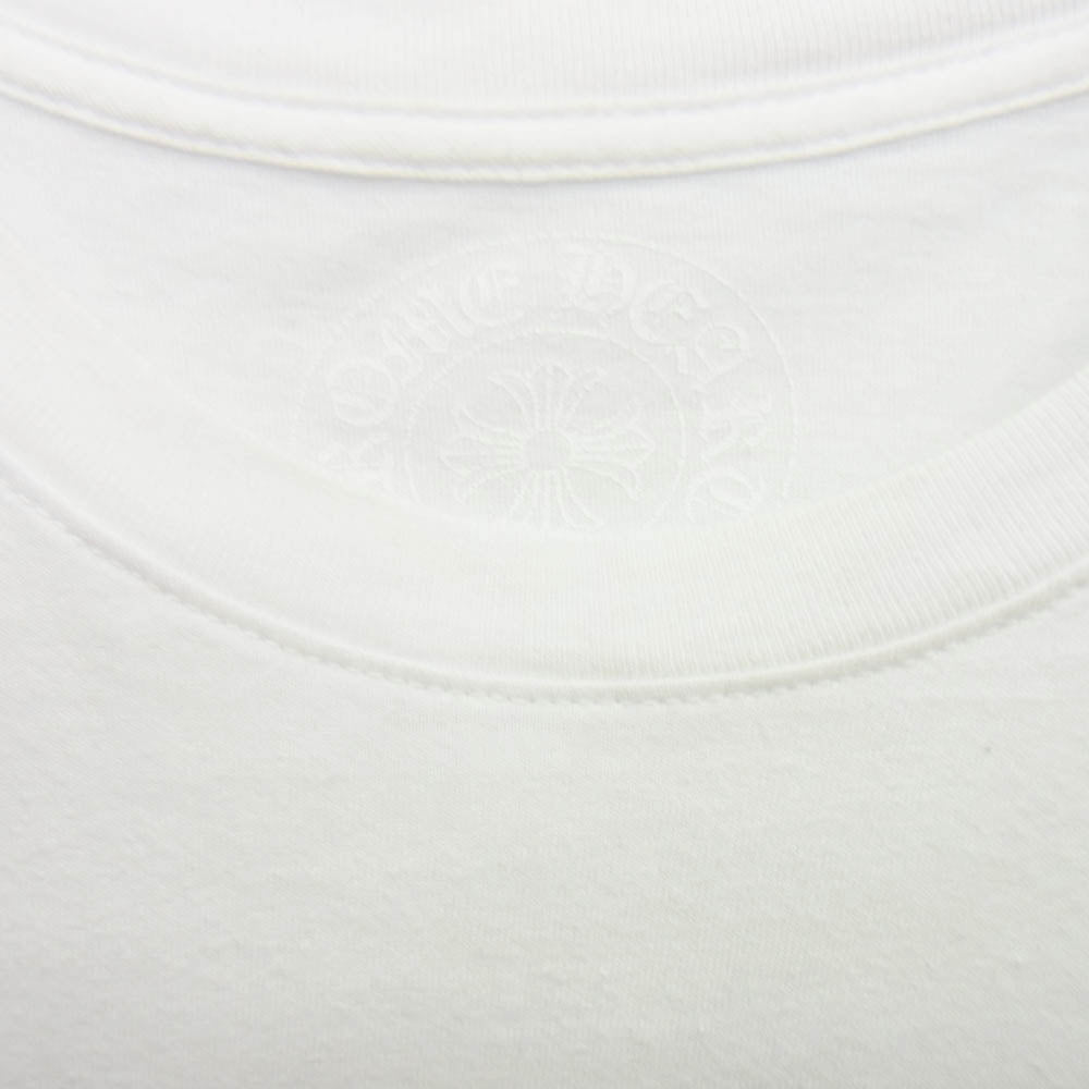 CHROME HEARTS クロムハーツ（原本無） MLTCOL CEM CRS L/S Tee マルチカラー セメタリークロス プリント 長袖カットソー ホワイト系 L【中古】