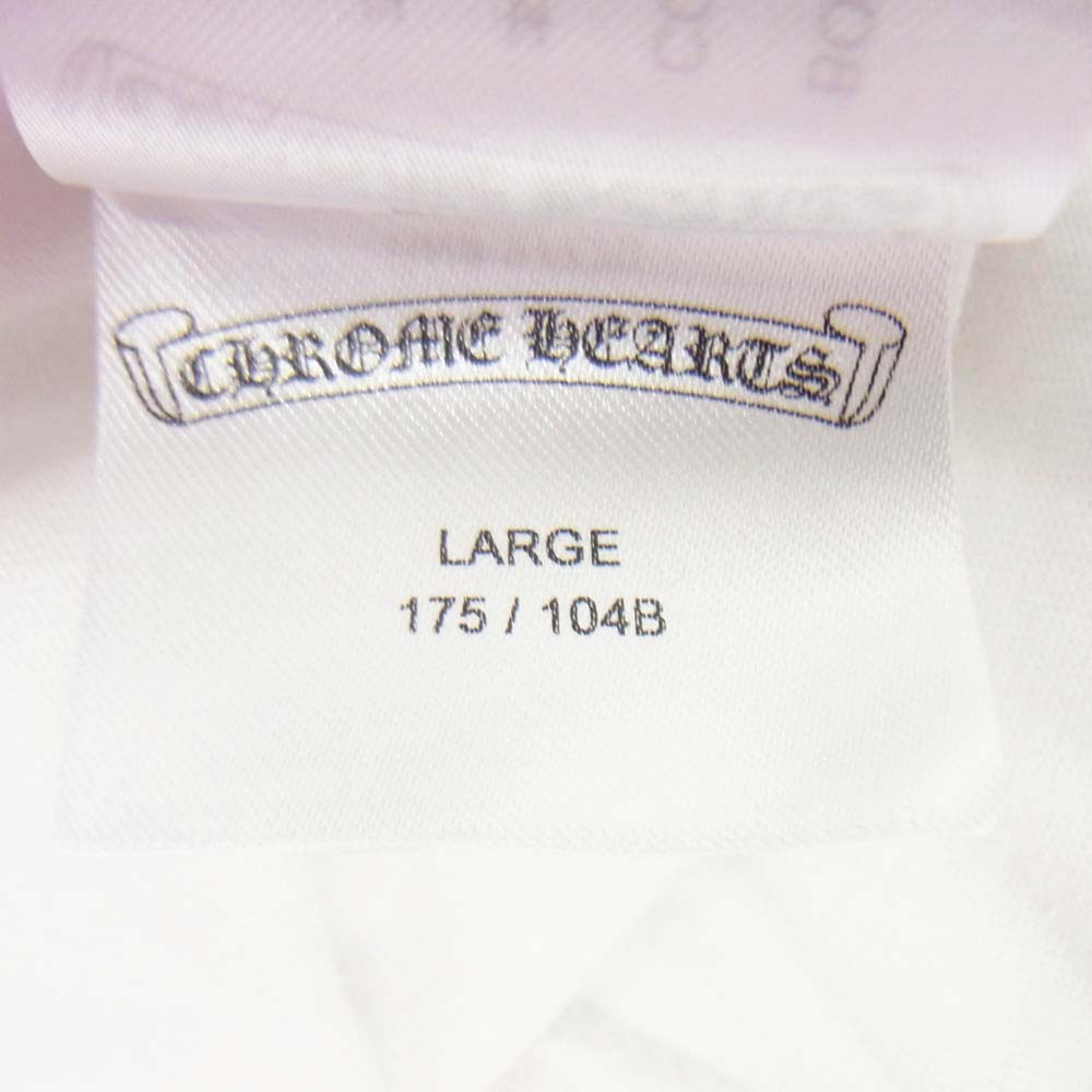 CHROME HEARTS クロムハーツ（原本無） MLTCOL CEM CRS L/S Tee マルチカラー セメタリークロス プリント 長袖カットソー ホワイト系 L【中古】