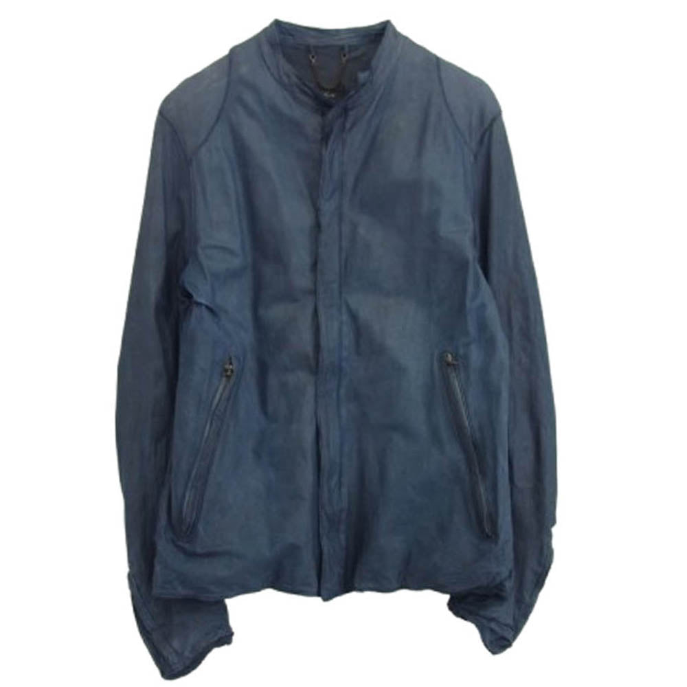 SISII シシ レザー シングル ライダース ジャケット ブルー系 M【中古】