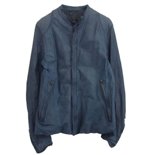 SISII シシ レザー シングル ライダース ジャケット ブルー系 M【中古】