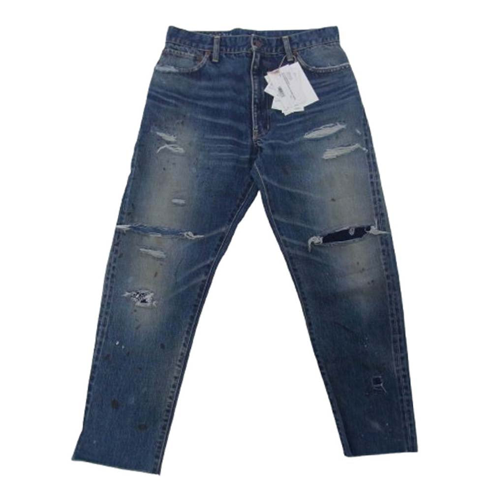 VISVIM ビズビム 0224905005011 SS JOURNEYMAN PANTS TACKED CRASH ジャーニーマン デニム パンツ インディゴブルー系 1【極上美品】【中古】