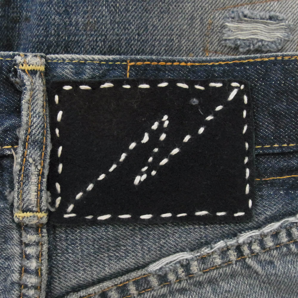 VISVIM ビズビム 0224905005011 SS JOURNEYMAN PANTS TACKED CRASH ジャーニーマン デニム パンツ インディゴブルー系 1【極上美品】【中古】