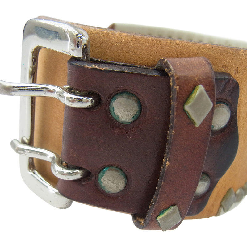 WOLF'SHEAD ウルフズヘッド 70mmサークルスタッズ ブレスレット 茶