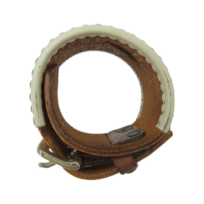 WOLF'SHEAD ウルフズヘッド 70mmサークルスタッズ ブレスレット 茶 WOLF´SHEAD ウルフズヘッド 70mmサークルスタッズ ブレスレット 茶