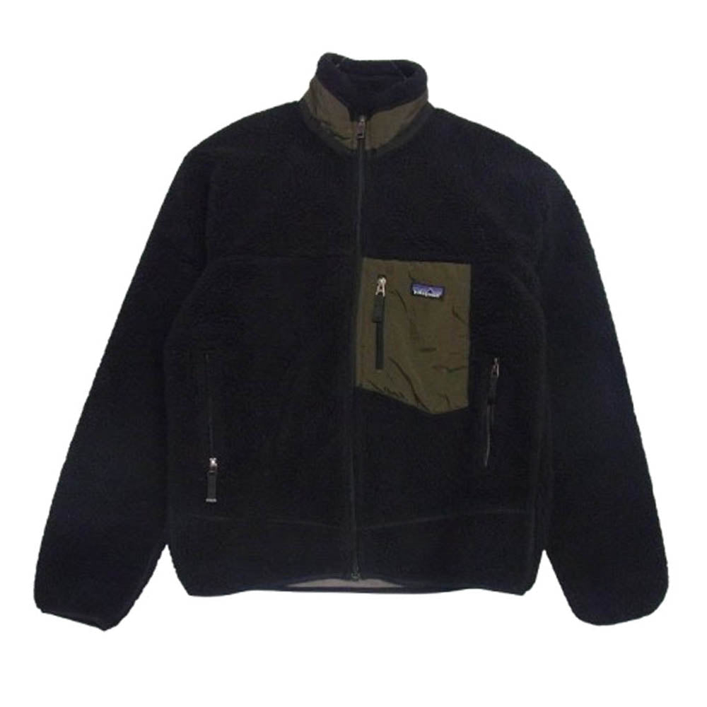 patagonia パタゴニア 08AW 23055 08年製 CLASSIC RETRO X クラシック レトロ X ジャケット フリースジャケット ブラック × オリーブ系 ブラック系 S【中古】