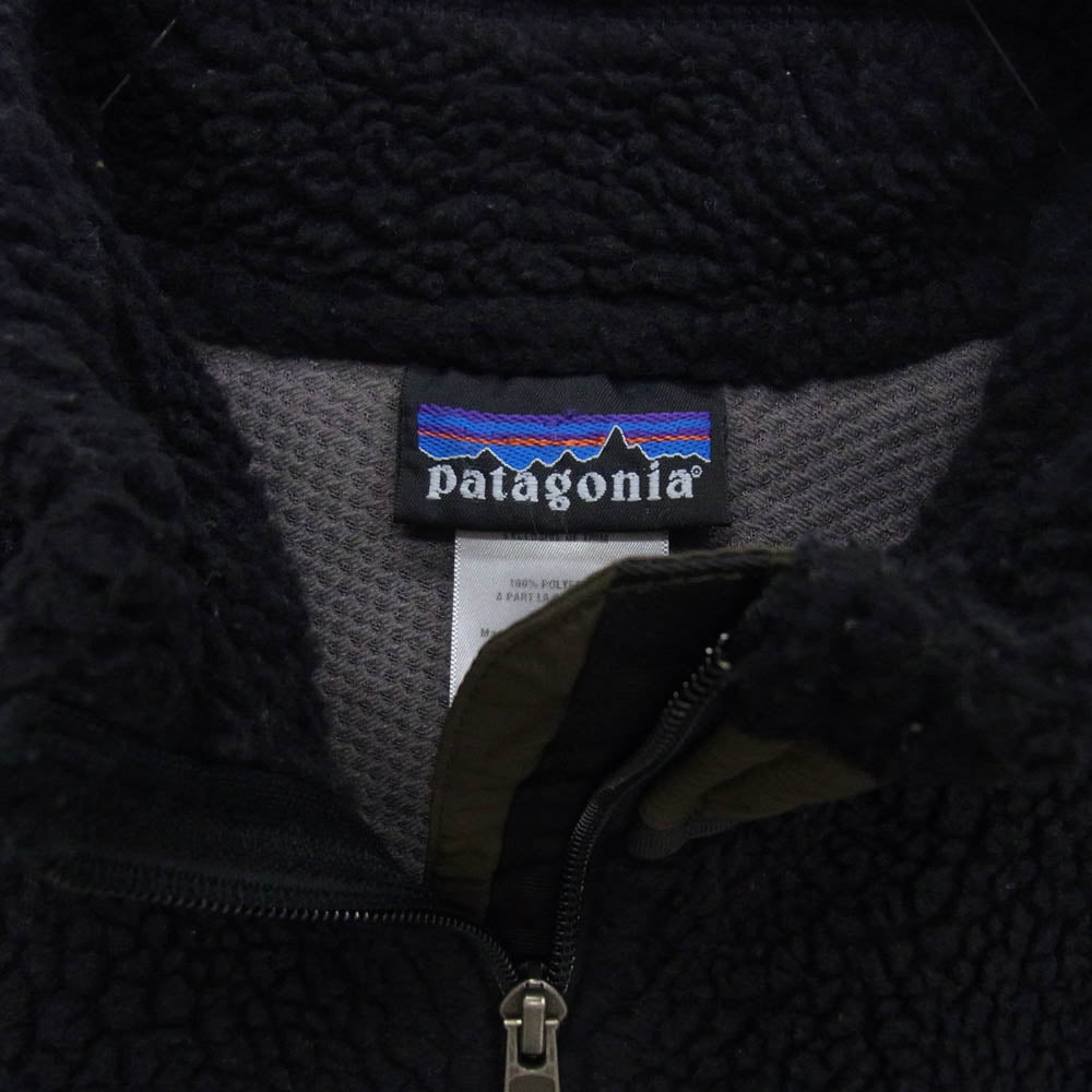 patagonia パタゴニア 08AW 23055 08年製 CLASSIC RETRO X クラシック レトロ X ジャケット フリースジャケット ブラック × オリーブ系 ブラック系 S【中古】
