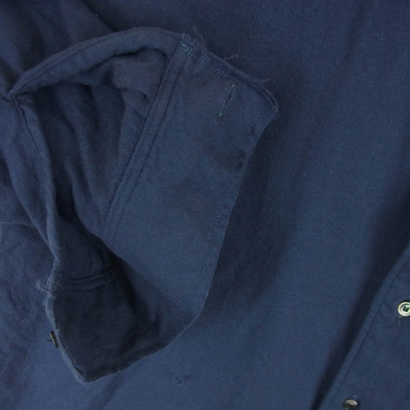 ANCELLM アンセルム ANC-SH22 WOOL FLANNEL SHIRT/NAVY ウール