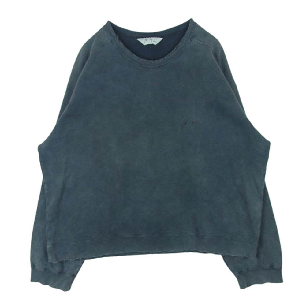 ANCELLM アンセルム ANC-CT64 EMBROIDERY UNEVEN OVER SWEAT SHIRT 刺繍 ロゴ プルオーバー スウェット ダークグレー系 2【中古】