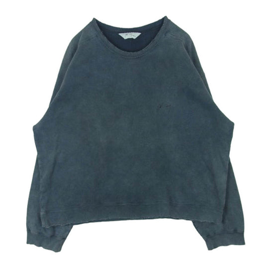 ANCELLM アンセルム ANC-CT64 EMBROIDERY UNEVEN OVER SWEAT SHIRT 刺繍 ロゴ プルオーバー スウェット ダークグレー系 2【中古】