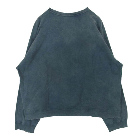 ANCELLM アンセルム ANC-CT64 EMBROIDERY UNEVEN OVER SWEAT SHIRT 刺繍 ロゴ プルオーバー スウェット ダークグレー系 2【中古】