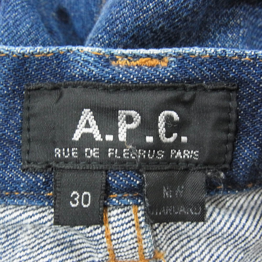 A.P.C. アーペーセー NEW STANDARD イーストバイウエスト期 日本製 赤耳 セルビッチデニム パンツ インディゴブルー系 30【中古】