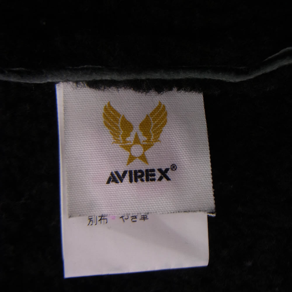 AVIREX アヴィレックス 6261021 ムートン ダッフル コート ジャケット ブラック系 S【中古】