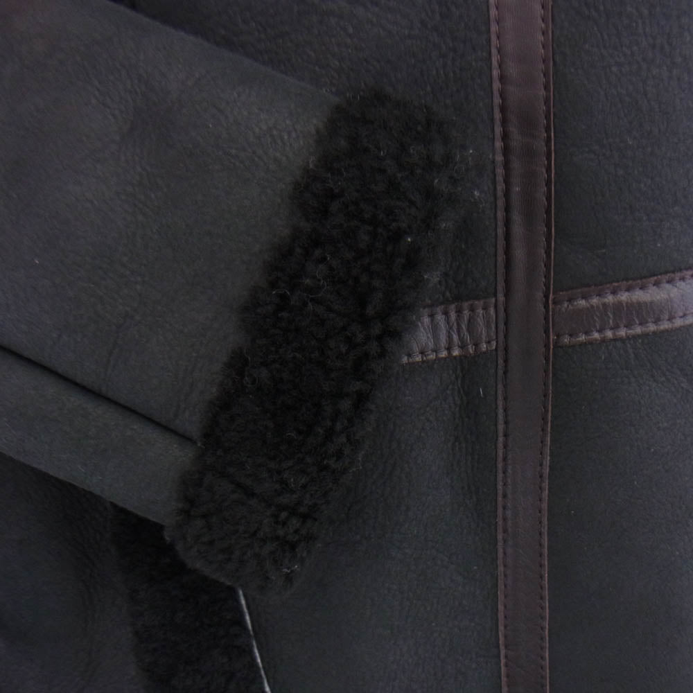 AVIREX アヴィレックス 6261021 ムートン ダッフル コート ジャケット ブラック系 S【中古】