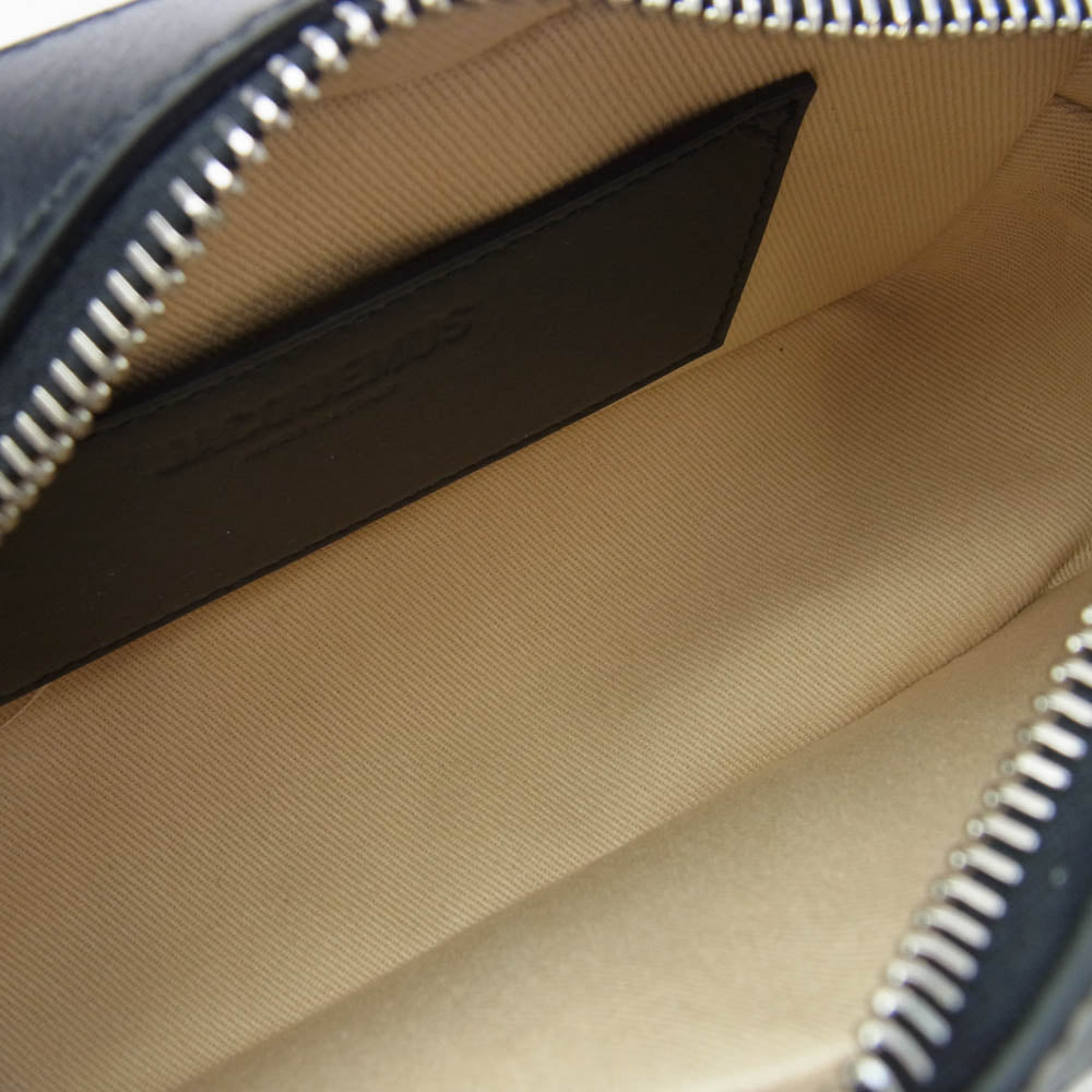ジャックムス Le Baneto camera bag ロゴ レザー ショルダー ハンド カメラ バッグ ブラック系【極上美品】【中古】