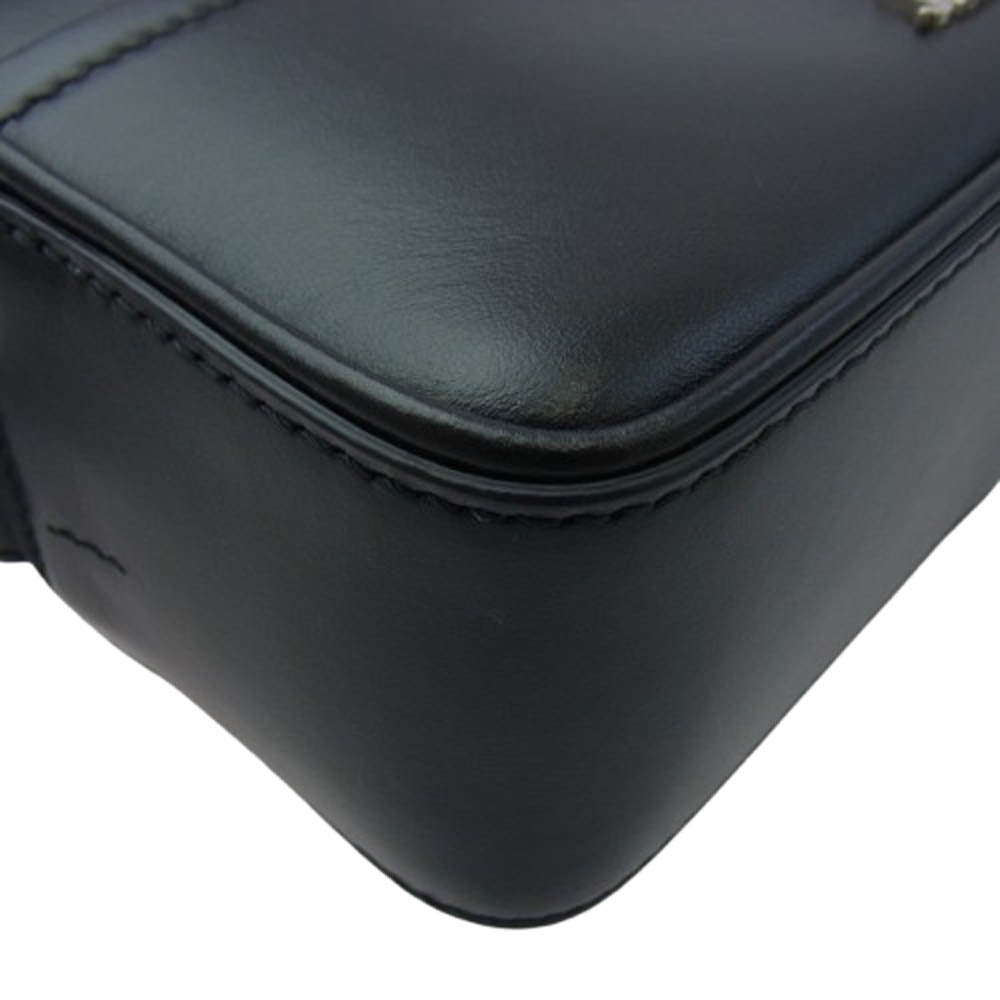 ジャックムス Le Baneto camera bag ロゴ レザー ショルダー ハンド カメラ バッグ ブラック系【極上美品】【中古】