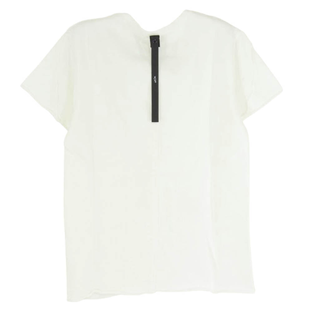 wjk ダブルジェイケイ 7838 カットオフ Vネック 半袖 カットソー Tシャツ ホワイト オフホワイト系 S【新古品】【未使用】【中古】