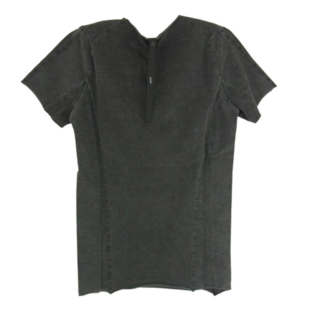 wjk ダブルジェイケイ 7828 カットオフ Uネック 半袖 カットソー Tシャツ グレー グレー系 S【新古品】【未使用】【中古】