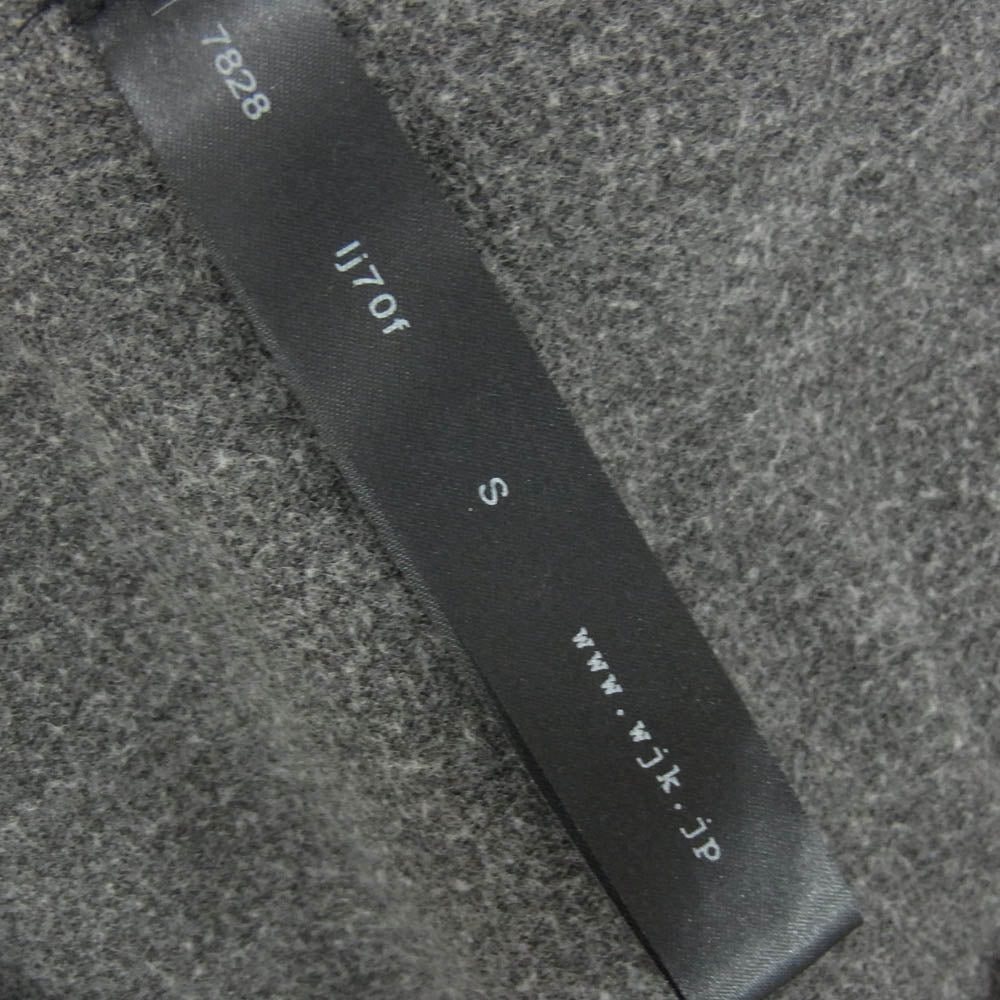 wjk ダブルジェイケイ 7828 カットオフ Uネック 半袖 カットソー Tシャツ グレー グレー系 S【新古品】【未使用】【中古】