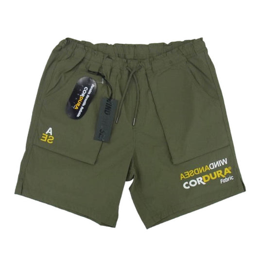 WIND AND SEA ウィンダンシー WDS-C-CRD-23-Q1-PT-01 x CORDURA Ripstop Shorts コーデュラ リップストップ ショーツ ハーフ パンツ モスグリーン系 M【新古品】【未使用】【中古】