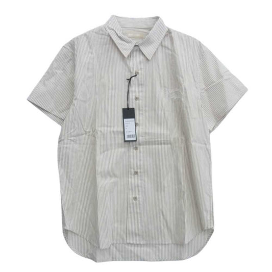 WIND AND SEA ウィンダンシー WDS-SH-16 BYT S/S Shirt ストライプ 半袖 シャツ ベージュ系 ホワイト系 M【新古品】【未使用】【中古】