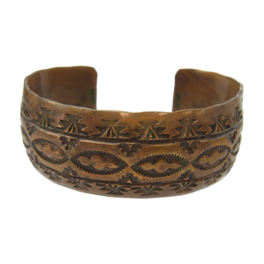 詳細不明 コッパー スタンプ バングル ブロンズ系 表記なし【中古】